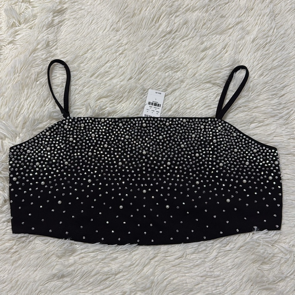 Express Embellished Cropped Cami - Picture 4 of 5